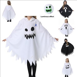 Glow-in-the-Dark Ghost Costume Luminous Cape Shawl Party Attire Cosplay
